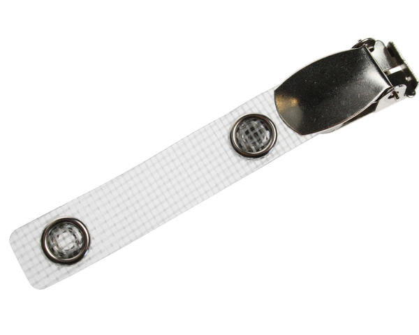 ID Card Clip with Metal Popper Strap (Pack of 100)
