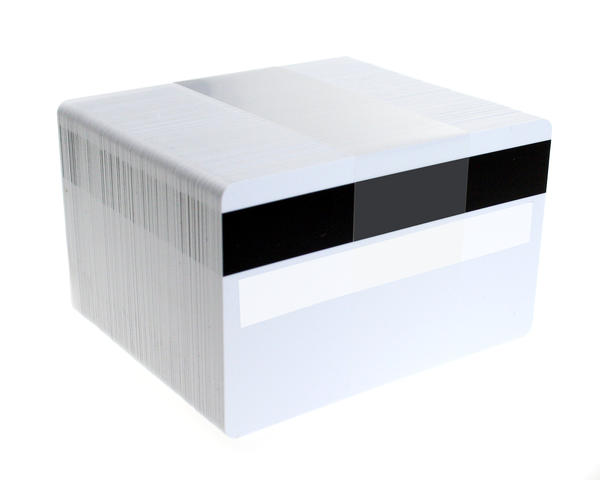 Dyestar Blank White Plastic Cards with Magnetic Stripe & Signature Strip (Pack of 100)
