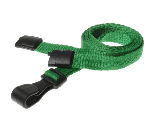 100 Pack Light Green Lanyards - Plastic J Clip