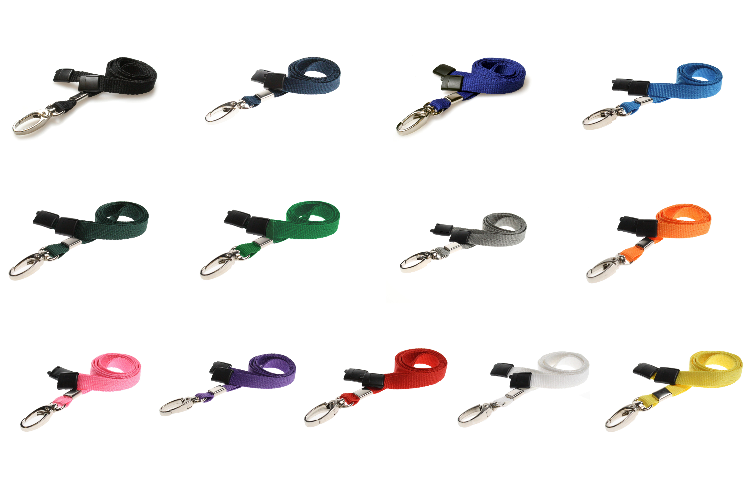 10mm Recycled Plain Lanyards with Metal Lobster Clip (100 pack)
