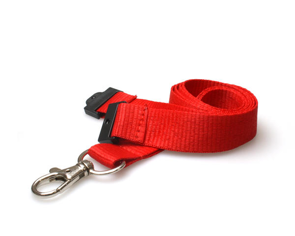 20mm Recycled Lanyards with Flat Breakaway and Metal Trigger Clip
