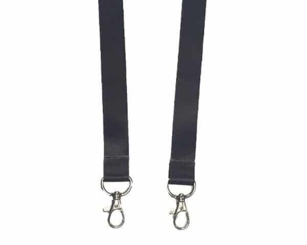 100 Pack Black Double Clip Lanyards with Metal Trigger Clip