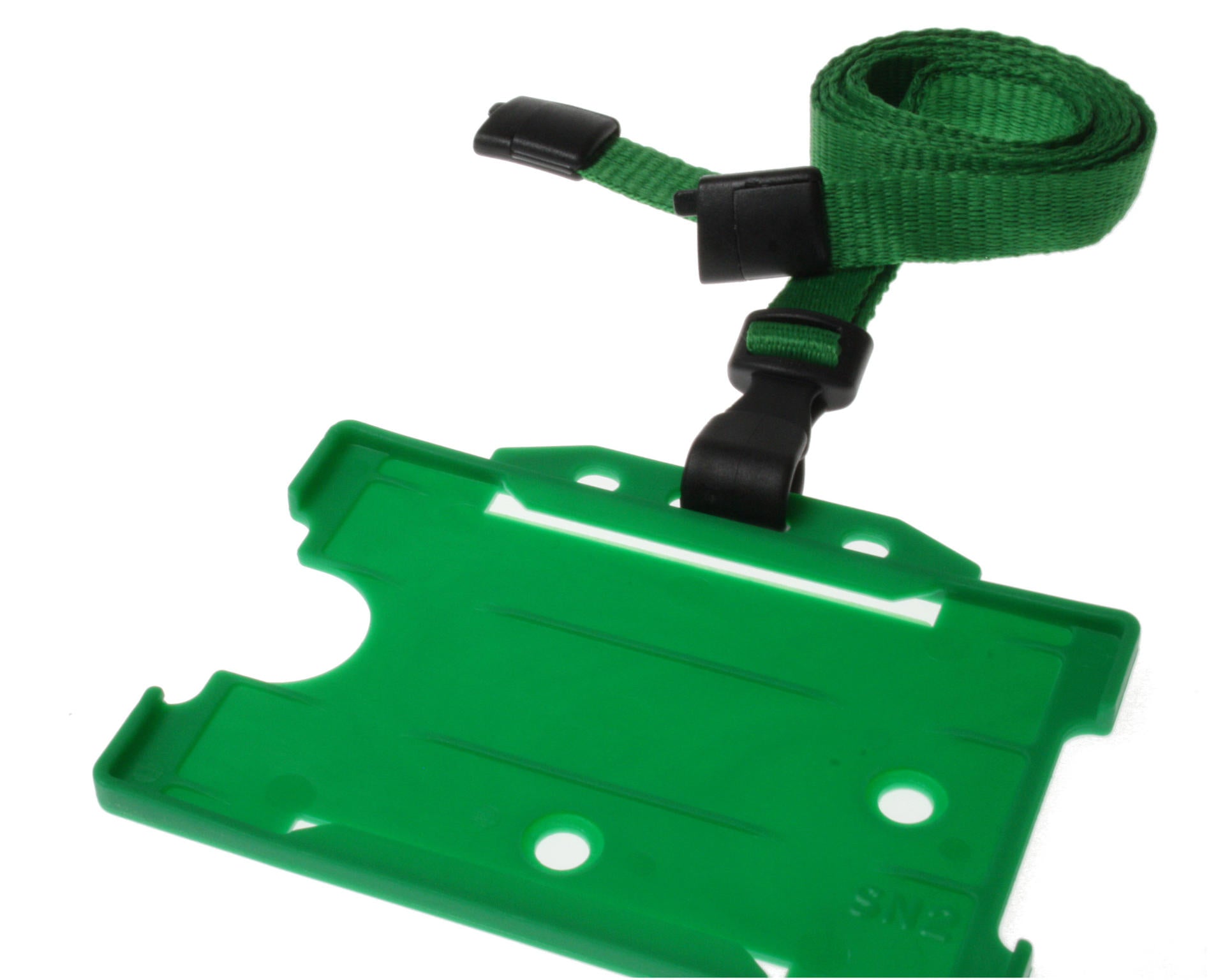 100 Pack Light Green Lanyards - Plastic J Clip