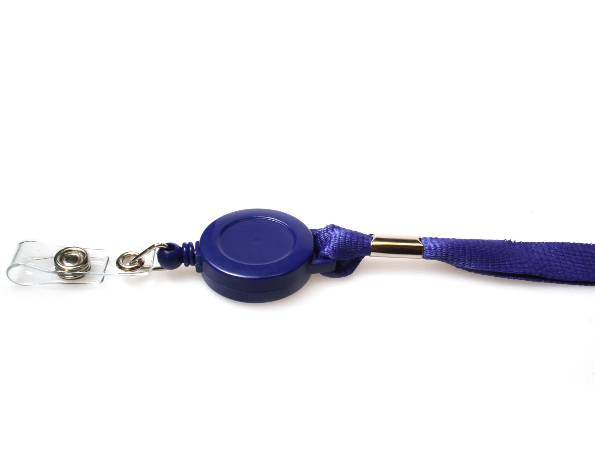 50 Pack 15mm Recycled Plain Navy Blue Lanyards with Card Reels