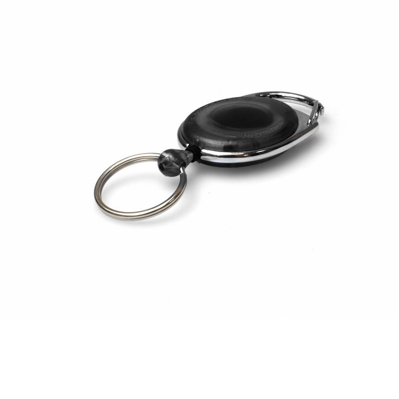 Black Translucent Carabiner Card Reel with Key Ring (Pack of 50)