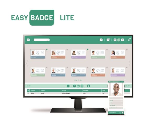 EasyBadge Lite ID Card Design Software (100 records)