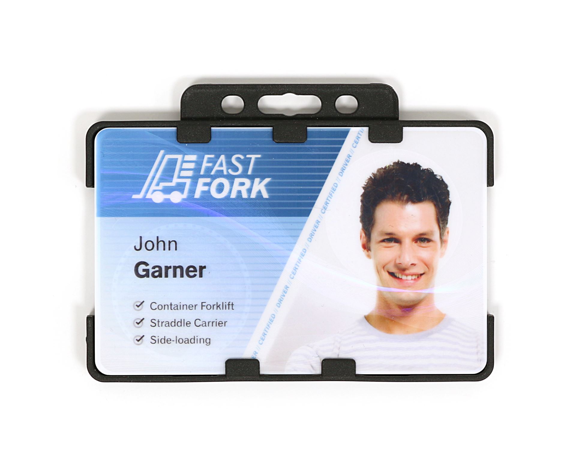 Black Dual-Sided BIOBADGE Open Faced ID Card Holders - Landscape (Pack of 100)