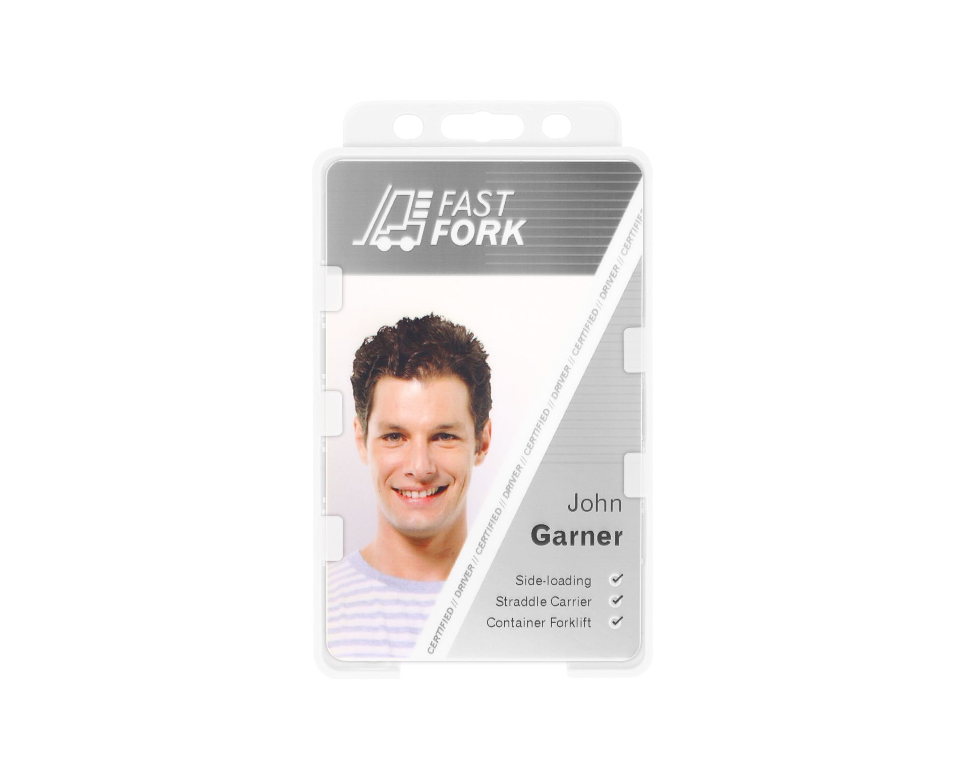 Clear Dual-Sided BIOBADGE Open Faced ID Card Holders - Portrait (Pack of 100)