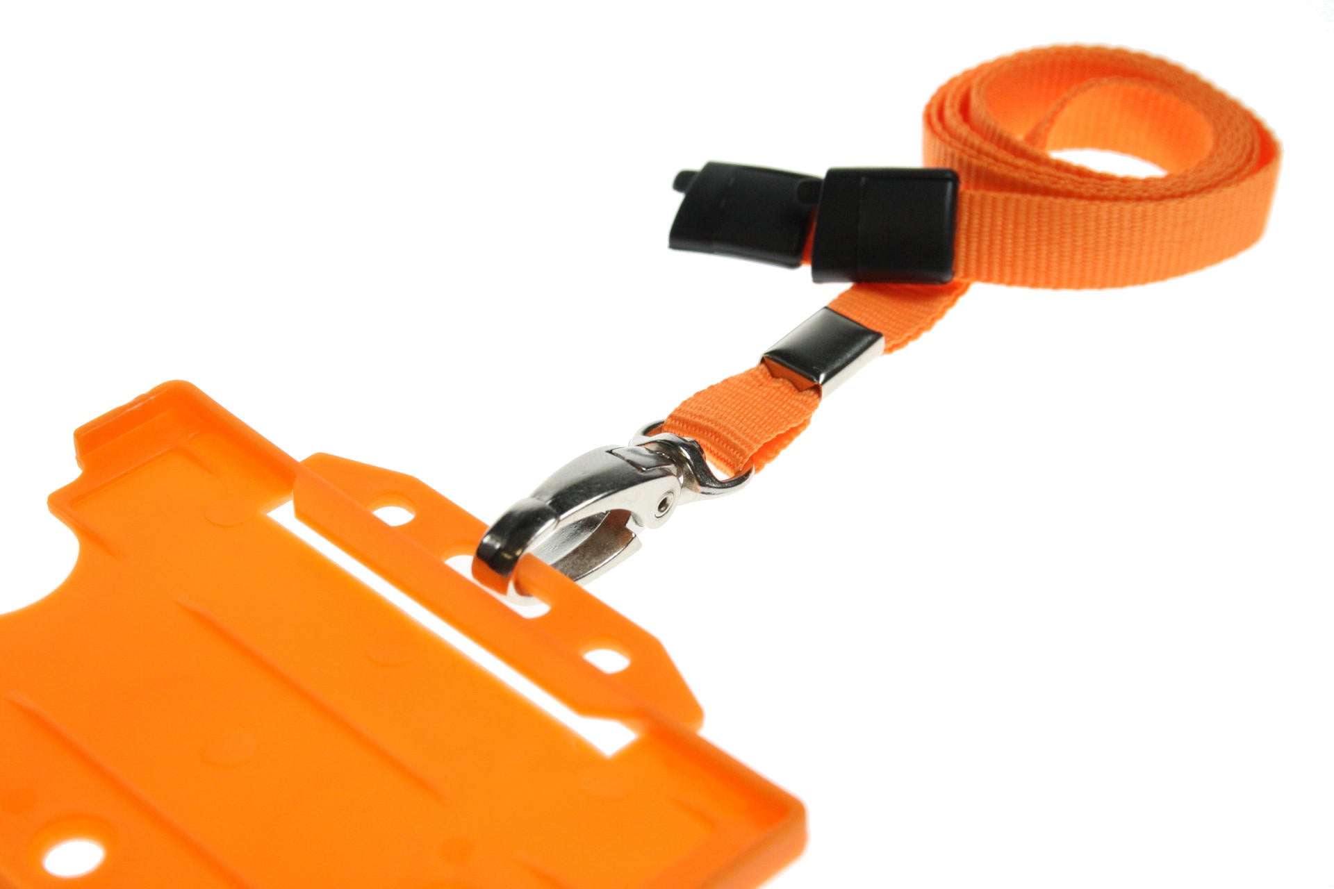 10mm Recycled Plain Orange Lanyards with Metal Lobster Clip (Pack of 100)