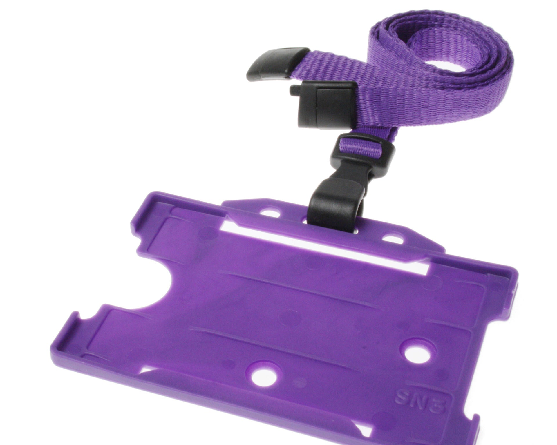 10mm Recycled Plain Purple Lanyards with Plastic J Clip (Pack of 100)