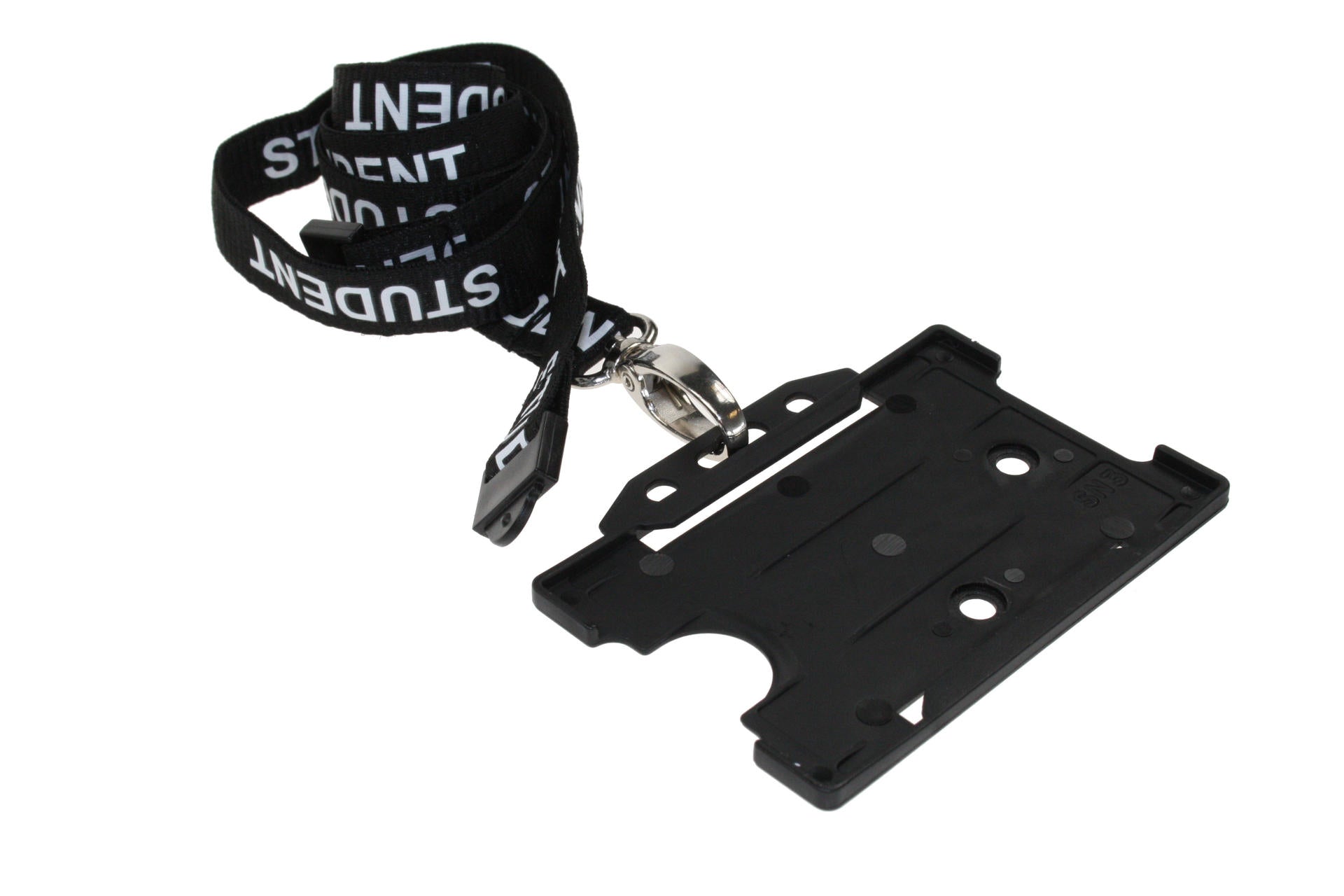 15mm Recycled Black Student Lanyards With Metal Lobster Clip (Pack of 100)