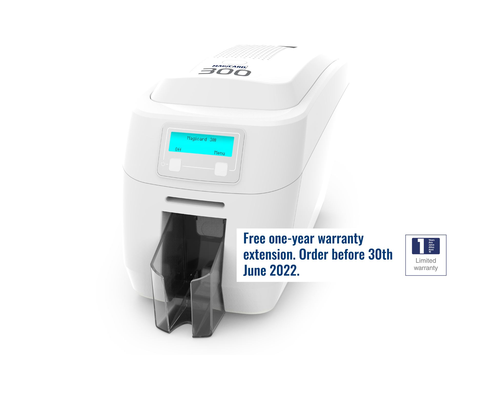 Magicard 300 ID Card Printer with Magnetic Stripe &amp; Elatec Smart Card Encoding (Single-Sided)