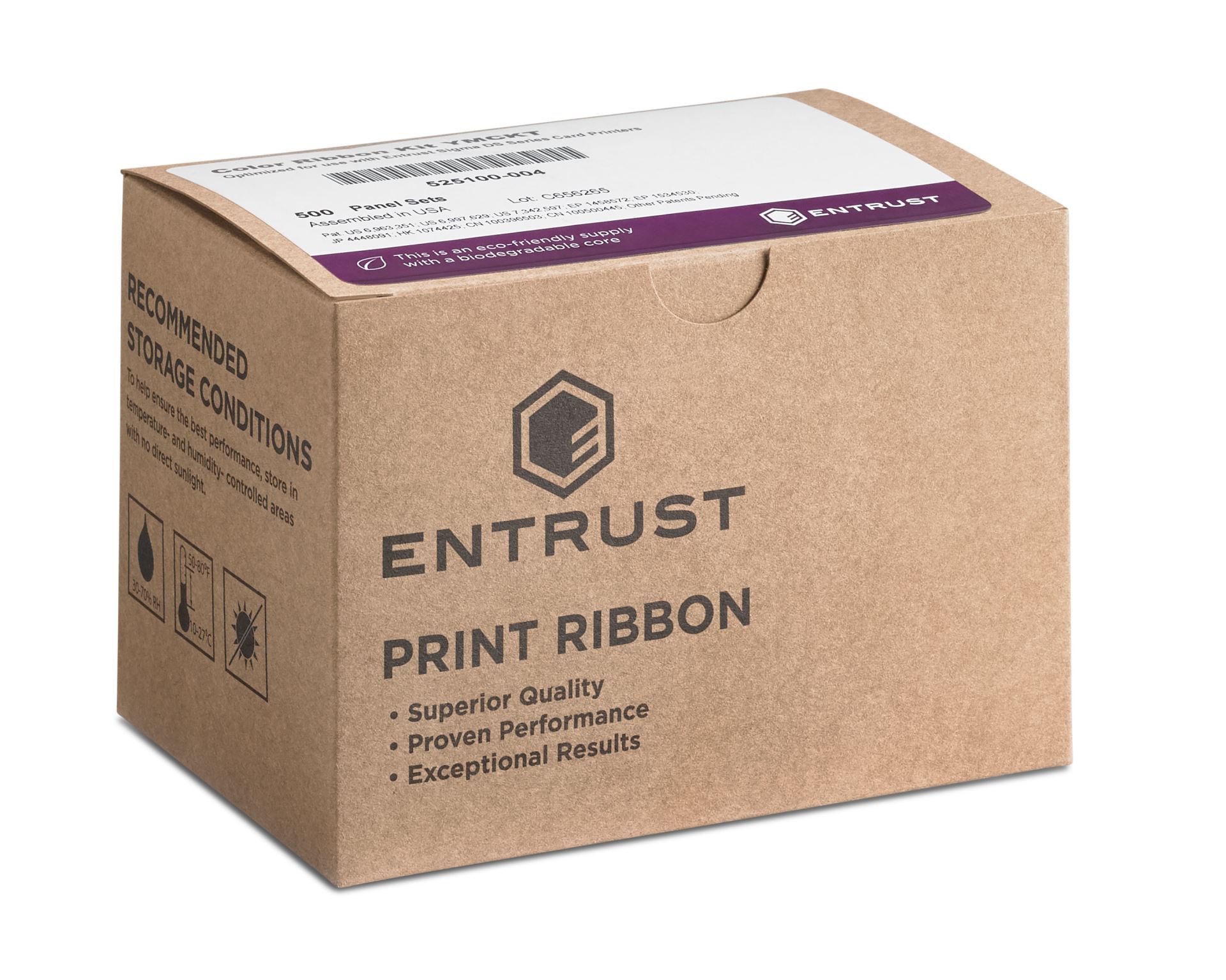 Entrust 525100-001-S100 YMCKT Colour Ribbon (250 Prints)