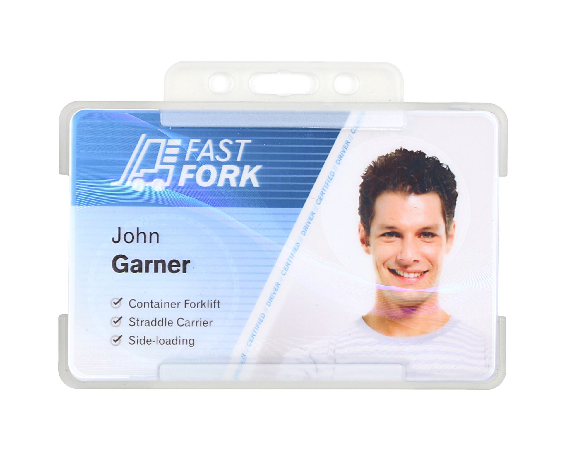 Clear Single-Sided BIOBADGE Open Faced ID Card Holders - Landscape (Pack of 100)