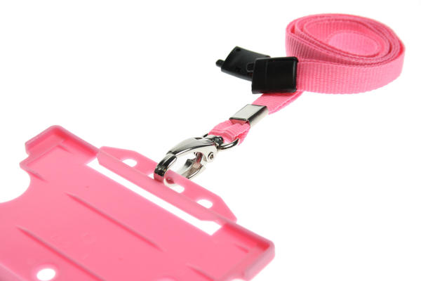 10mm Recycled Plain Pink Lanyards with Metal Lobster Clip (Pack of 100)